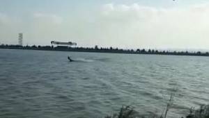 Amik Ovası’nda Kitesurf yaptılar